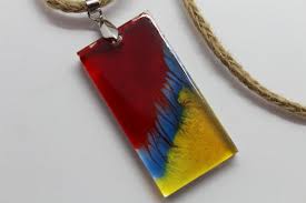 colored epoxy pendants